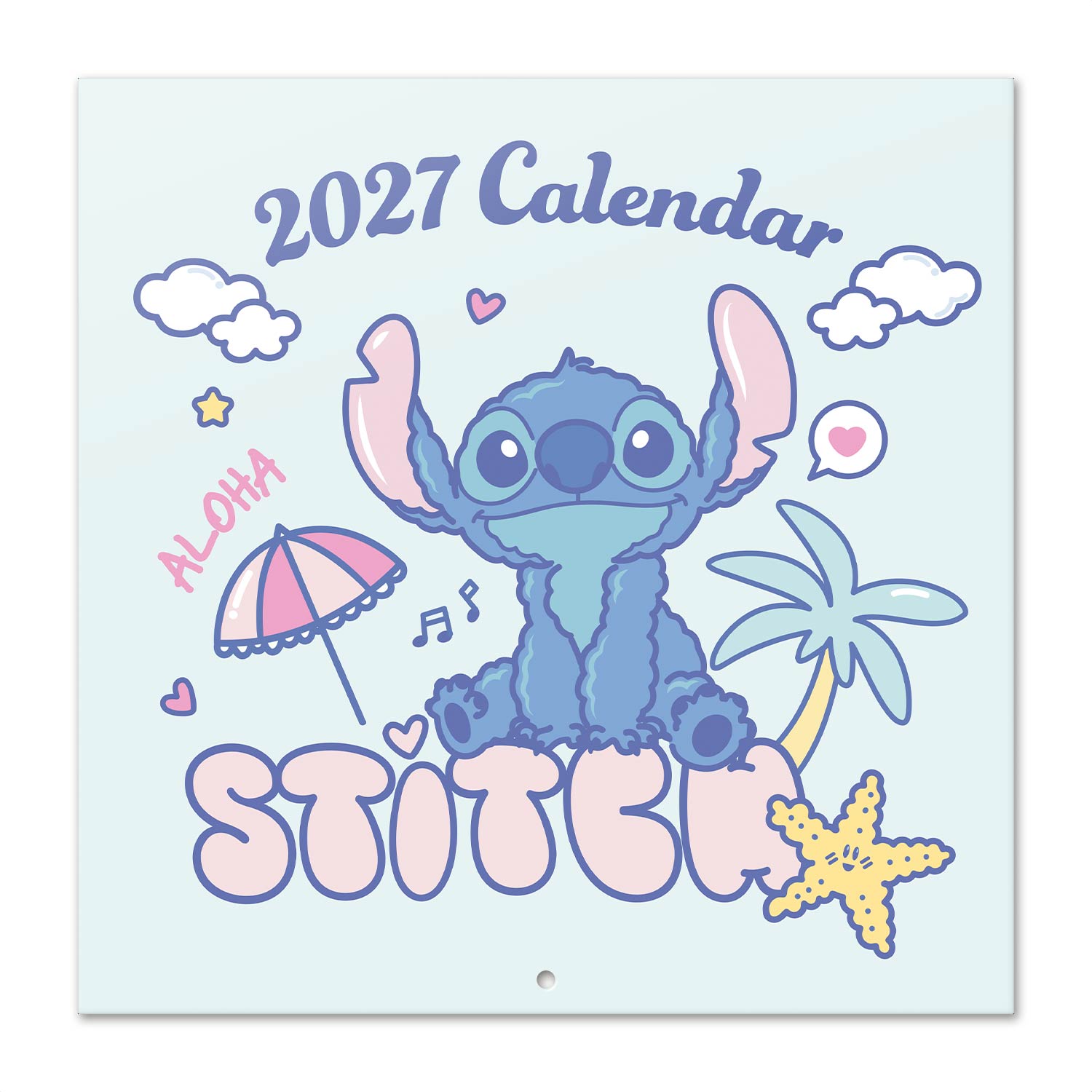 Calendário Parede 2027 30 X30 - Stitch