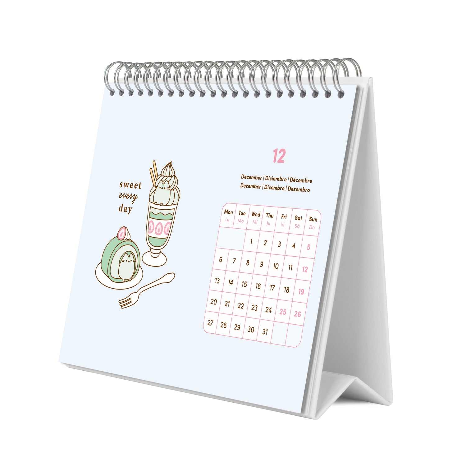 Calendário Secretária 2027 - Pusheen