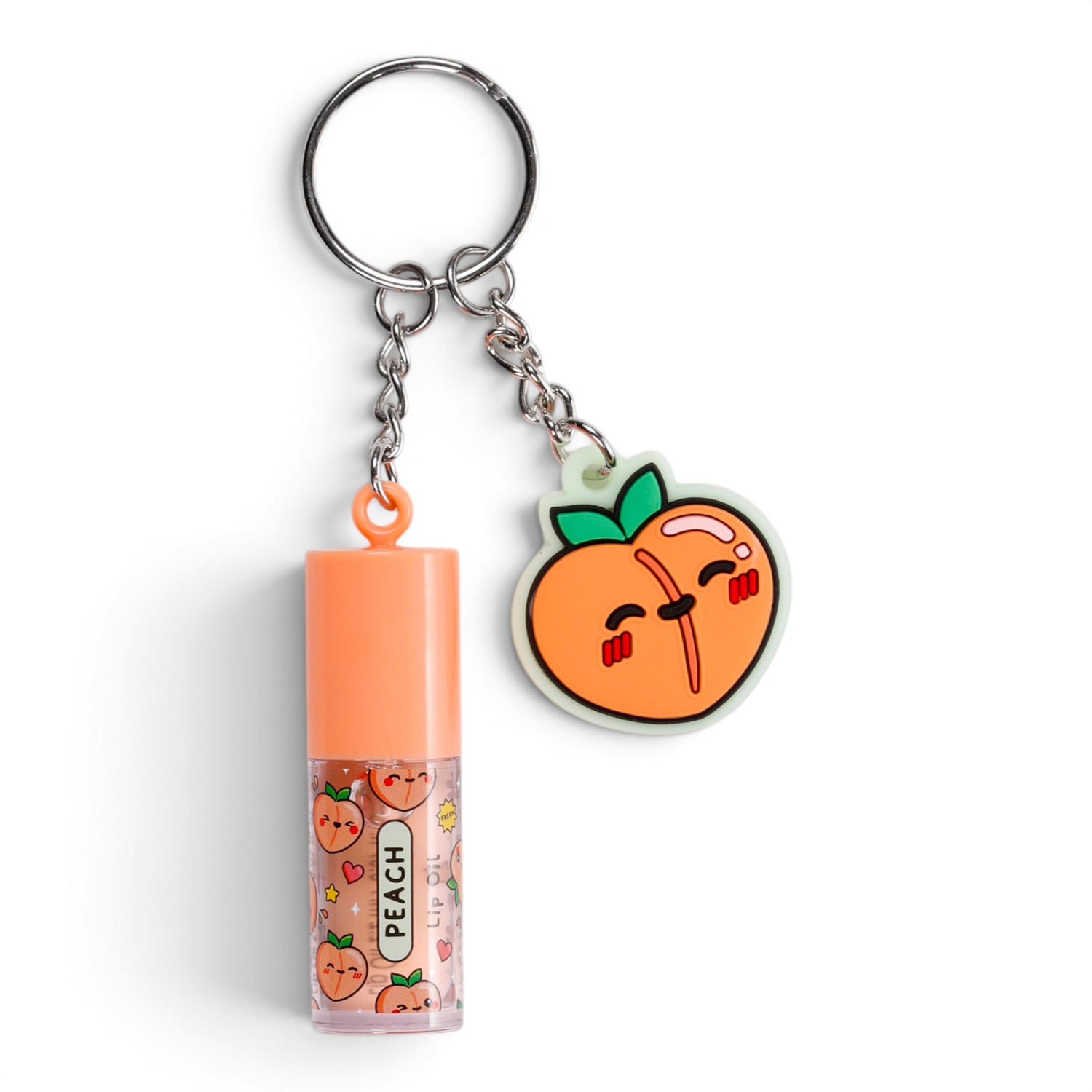 Porta-Chaves C /Lip Oil +Charm - Pêssego