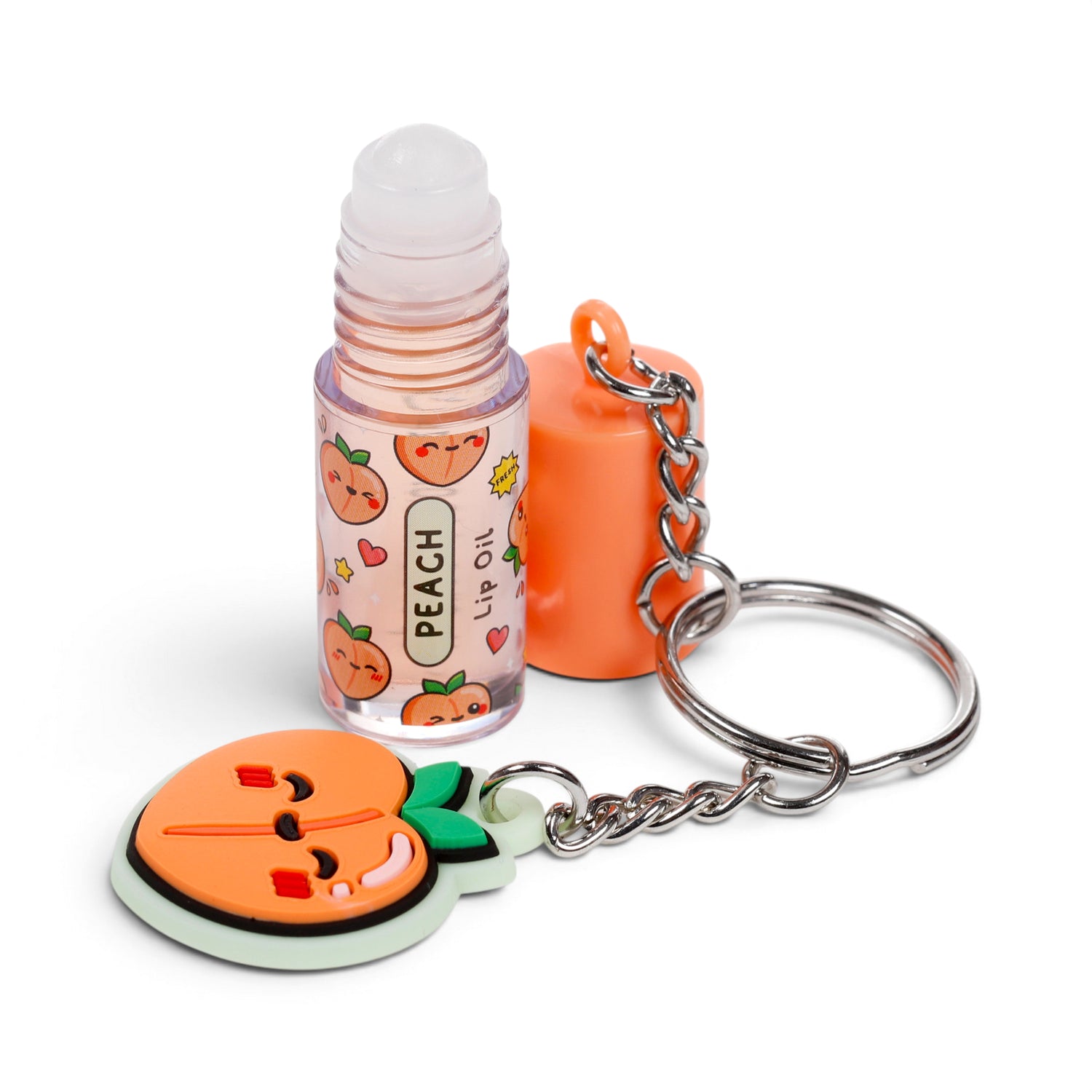 Porta-Chaves C /Lip Oil +Charm - Pêssego
