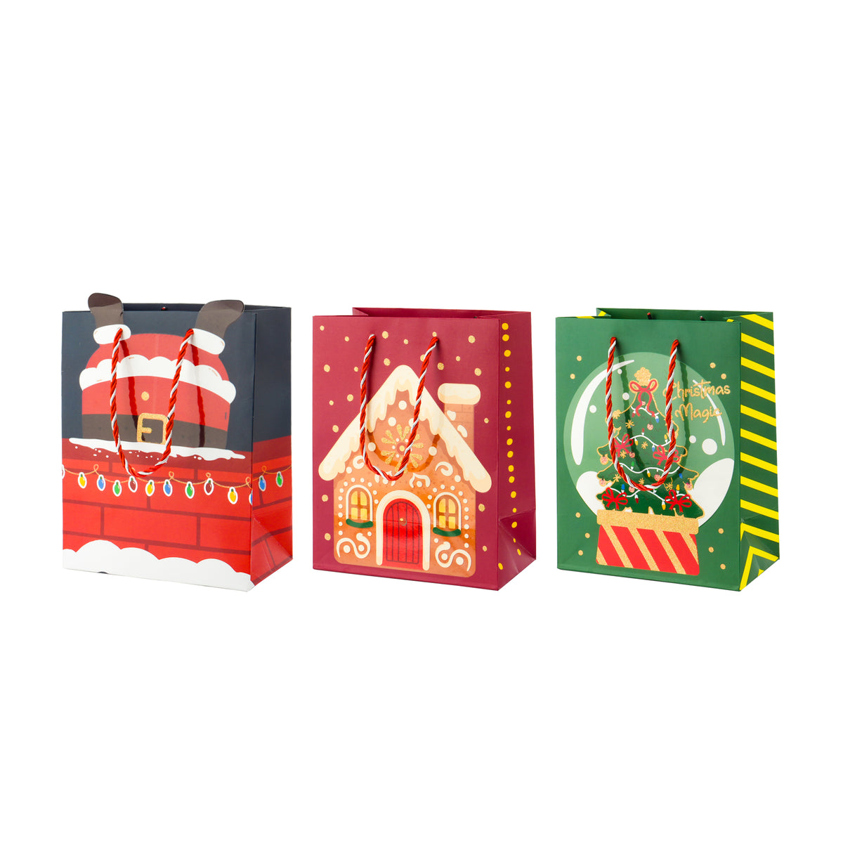 Conjunto 3 Sacos Presente S - Natal