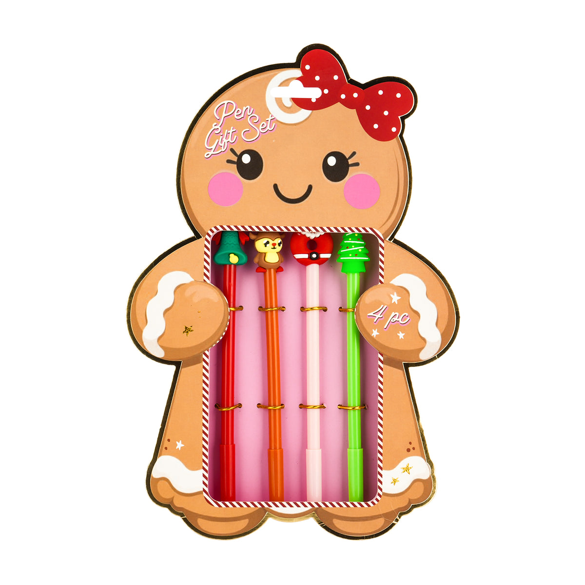 Conjunto 4 Canetas Multicor - Gingerbread