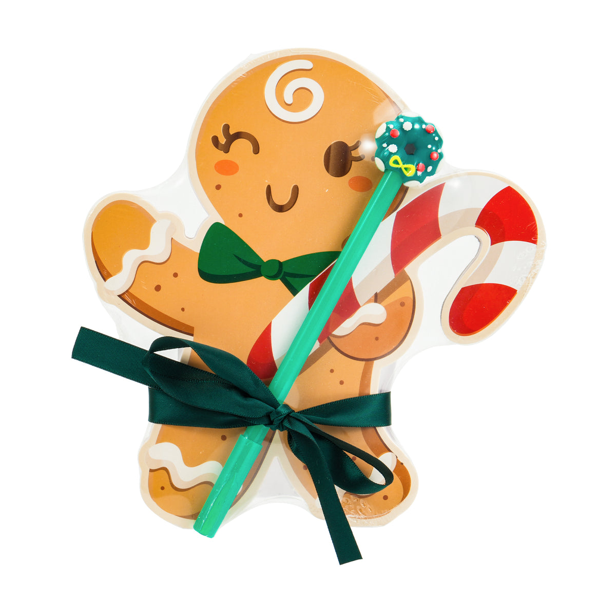 Conjunto Bloco + Caneta - Gingerbread