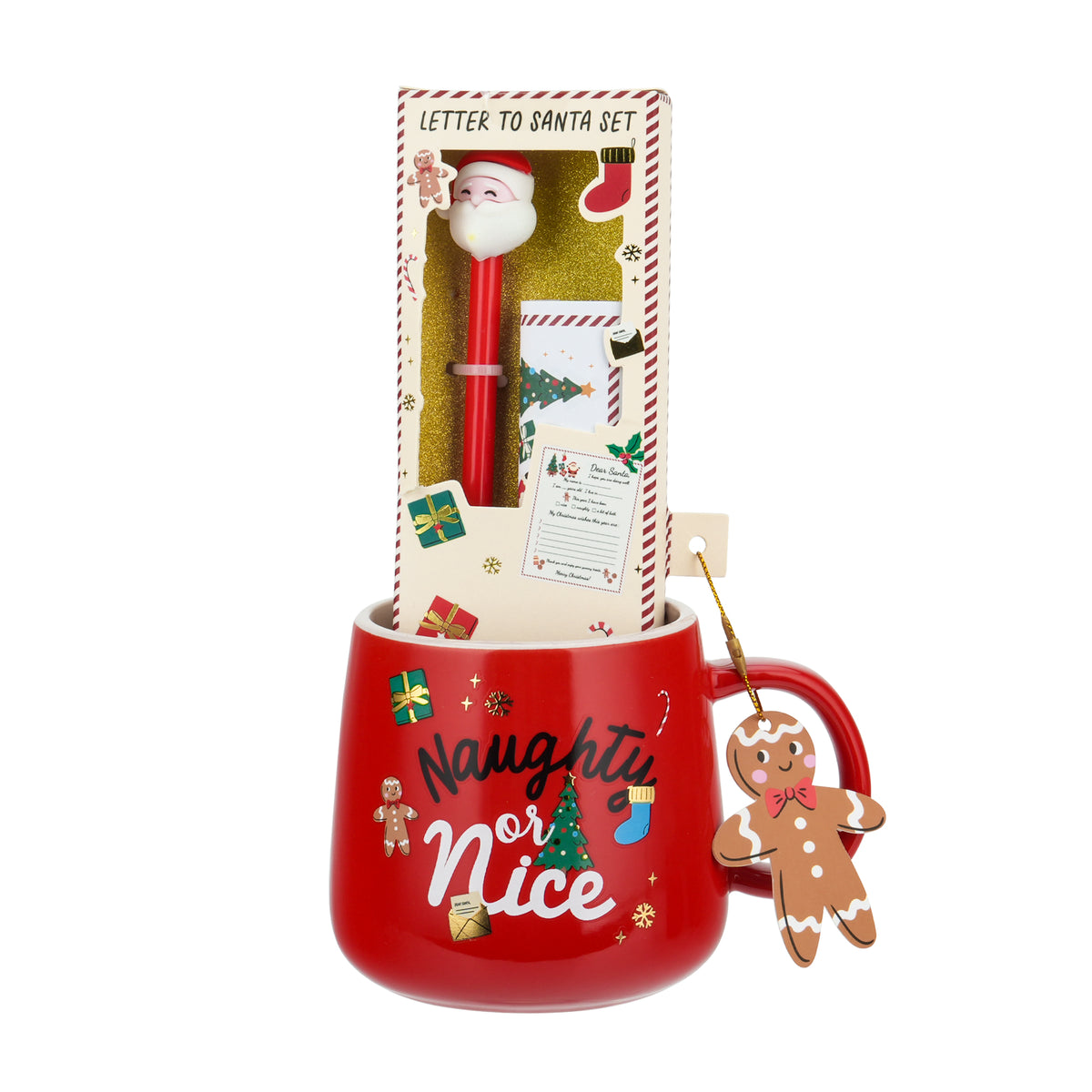Conjunto Caneca + Conjunto Carta - Pai Natal