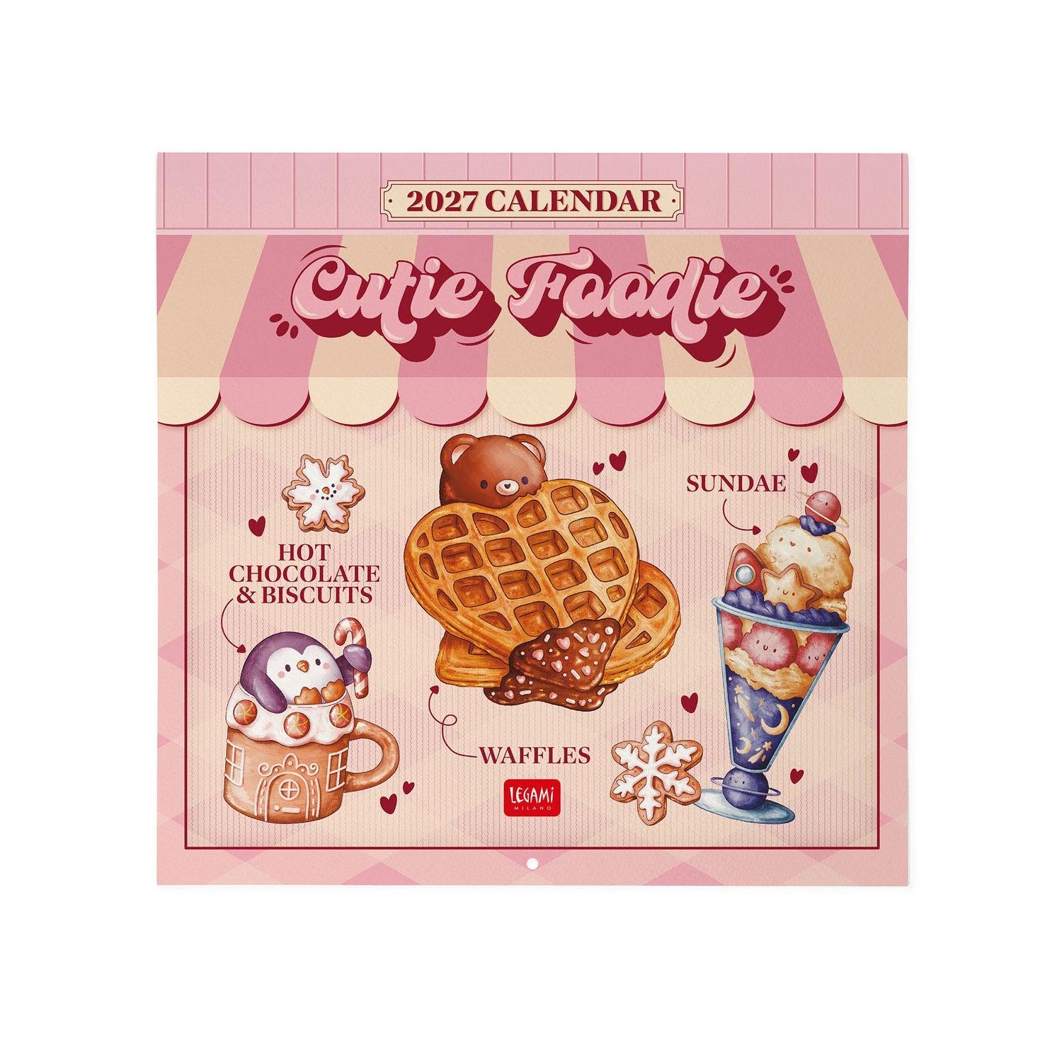 Calendário Parede 2027 30 X30 - Cute Food