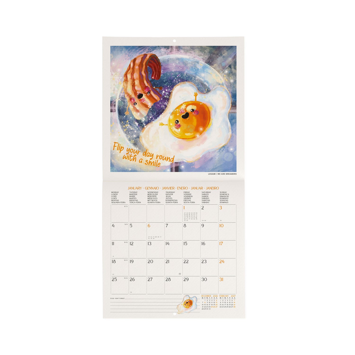 Calendário Parede 2027 18 X18 - Good Vibe