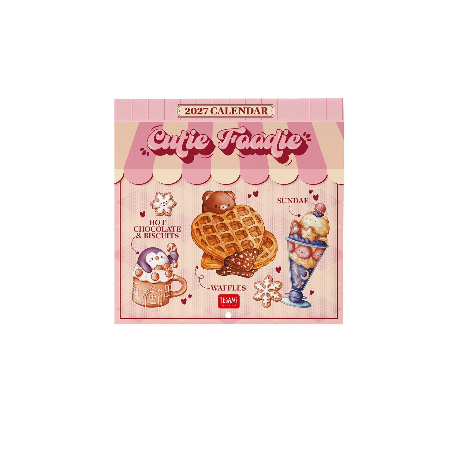 Calendário Parede 2027 18 X18 - Cute Food