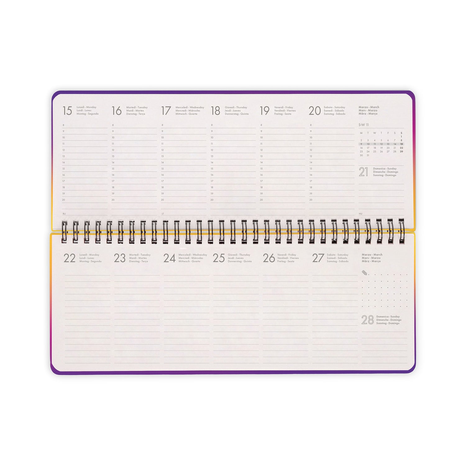 Planner Secretária 2027 - Sunset Vibes