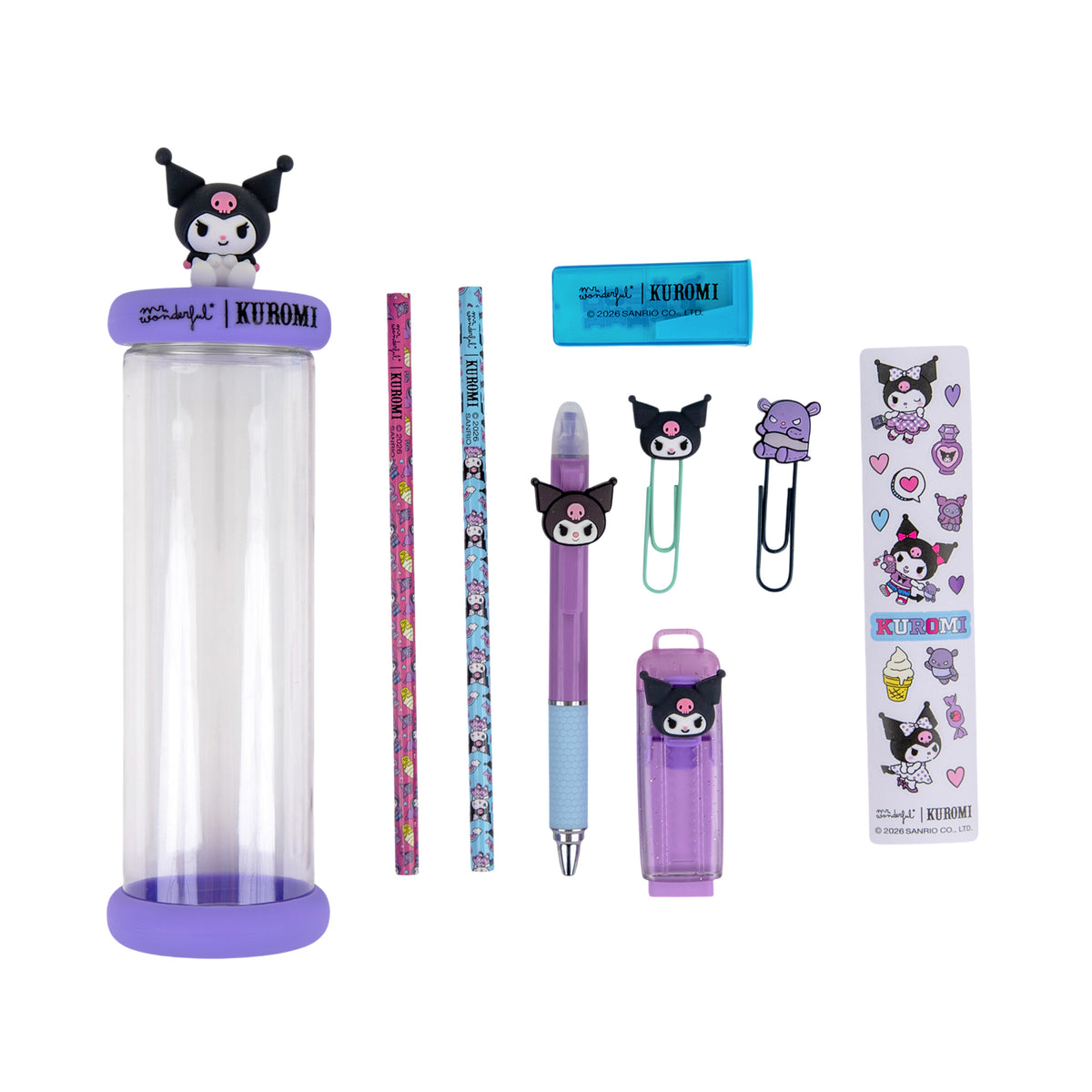 Conjunto Papelaria - Kuromi