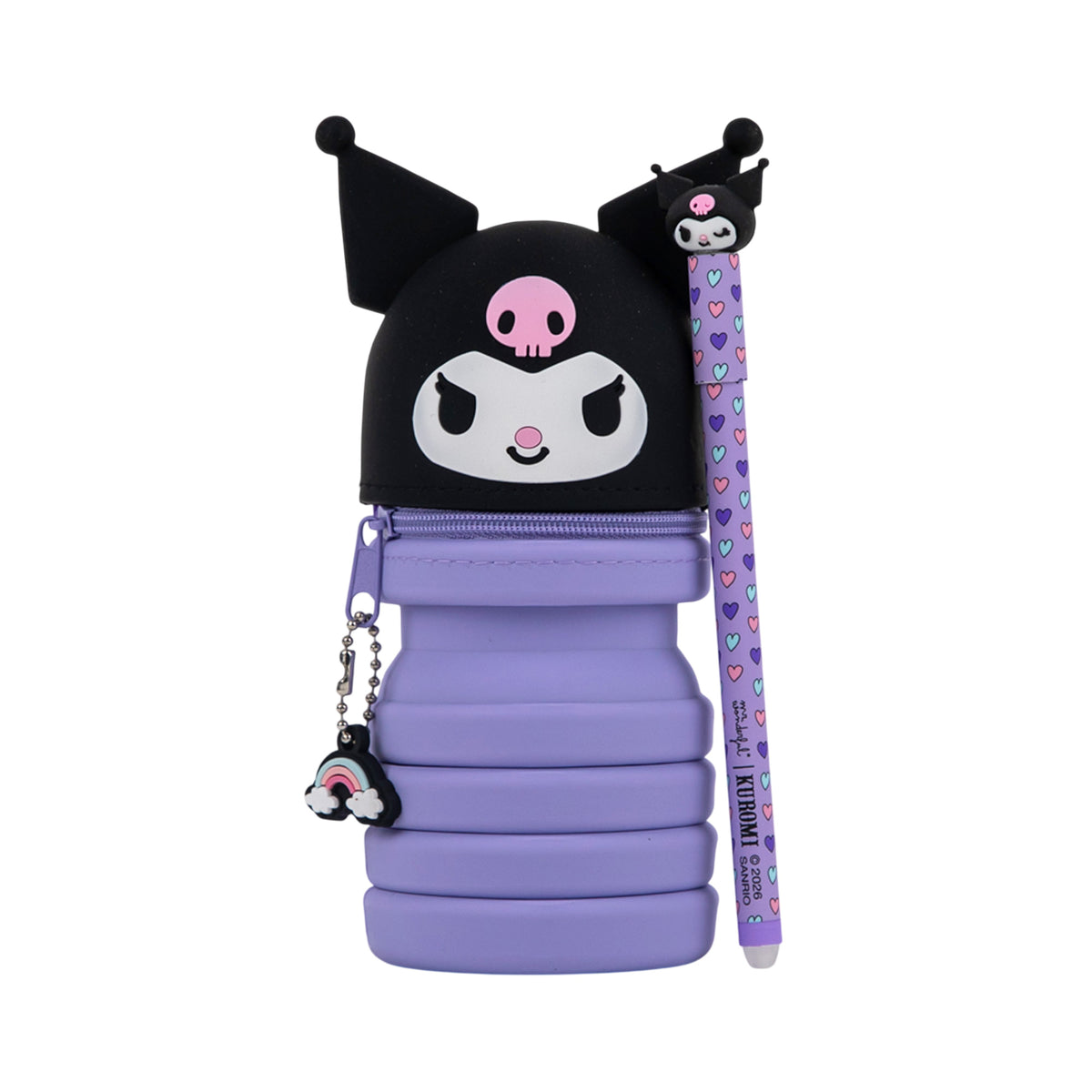 Estojo Silicone Com Bo-Bo - Kuromi