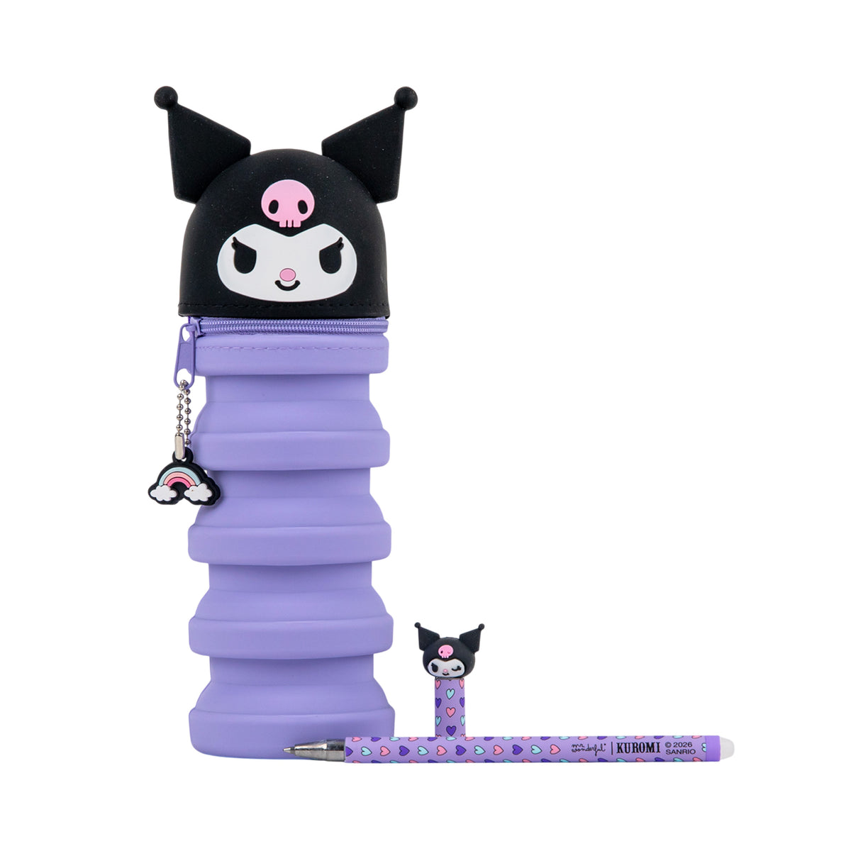 Estojo Silicone Com Bo-Bo - Kuromi