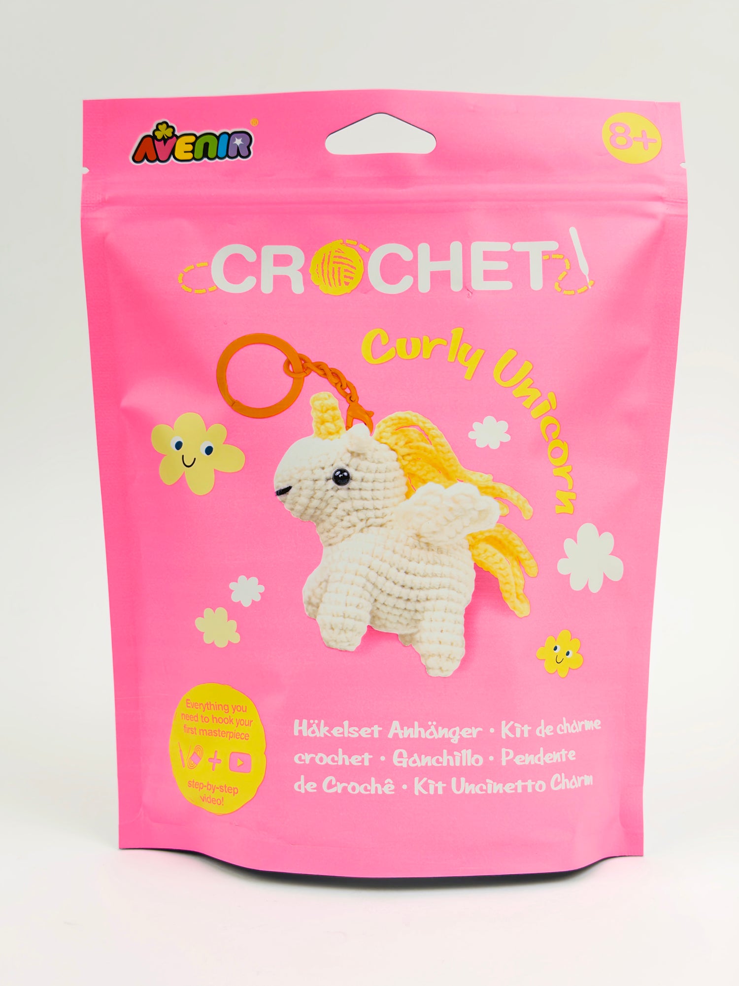 Conjunto Diy Crochet - Curly Unicorn