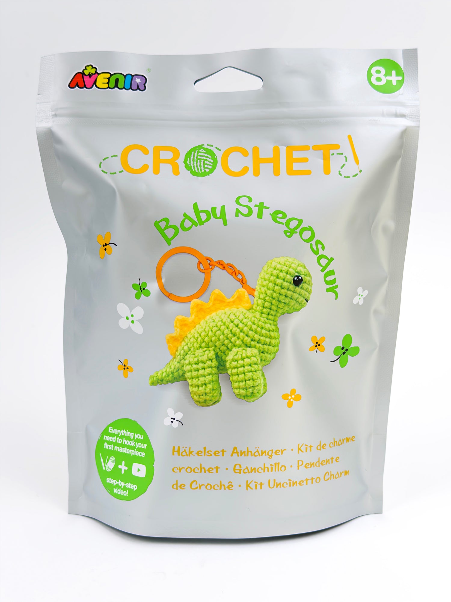 Conjunto Diy Crochet - Baby Stegossaur