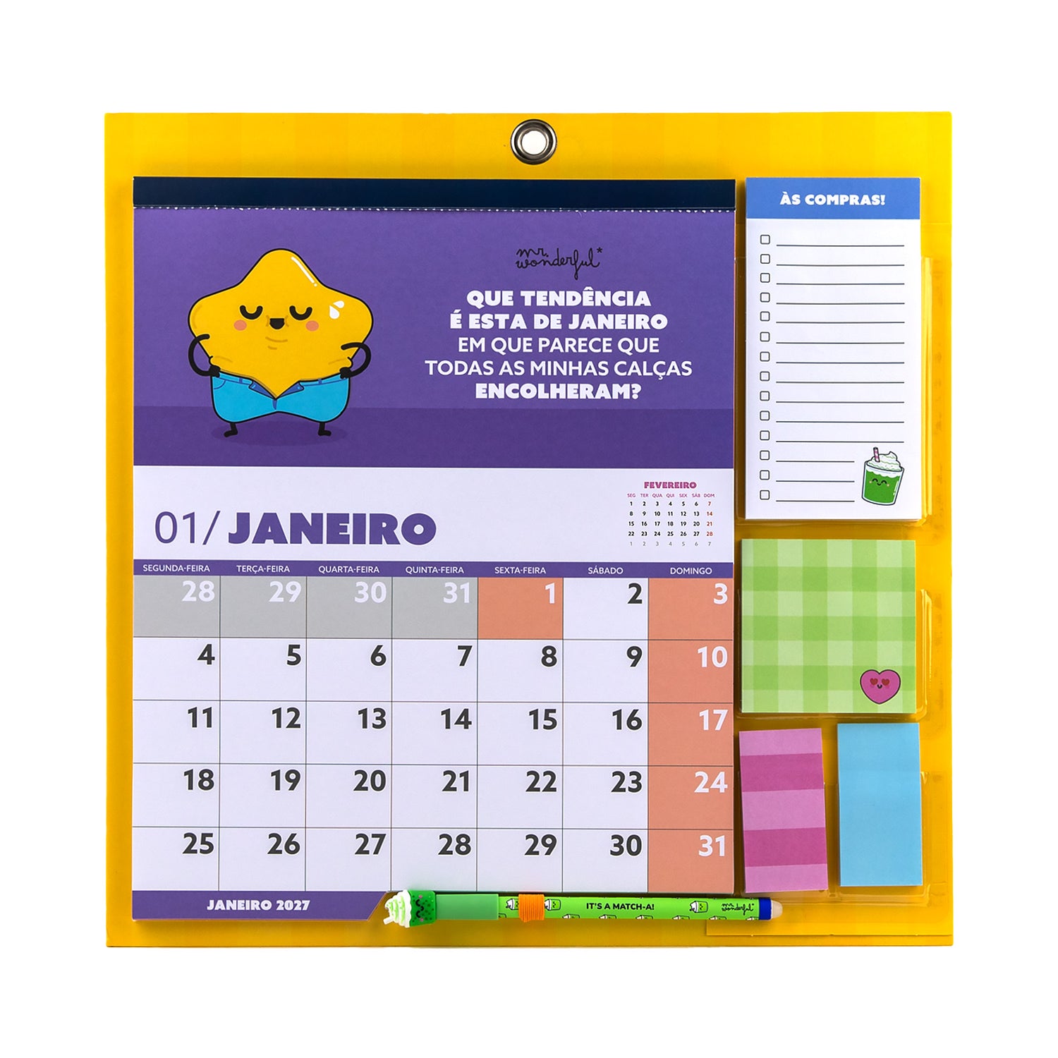 Calendário Parede 2027 30 X30 - Tudo Bom
