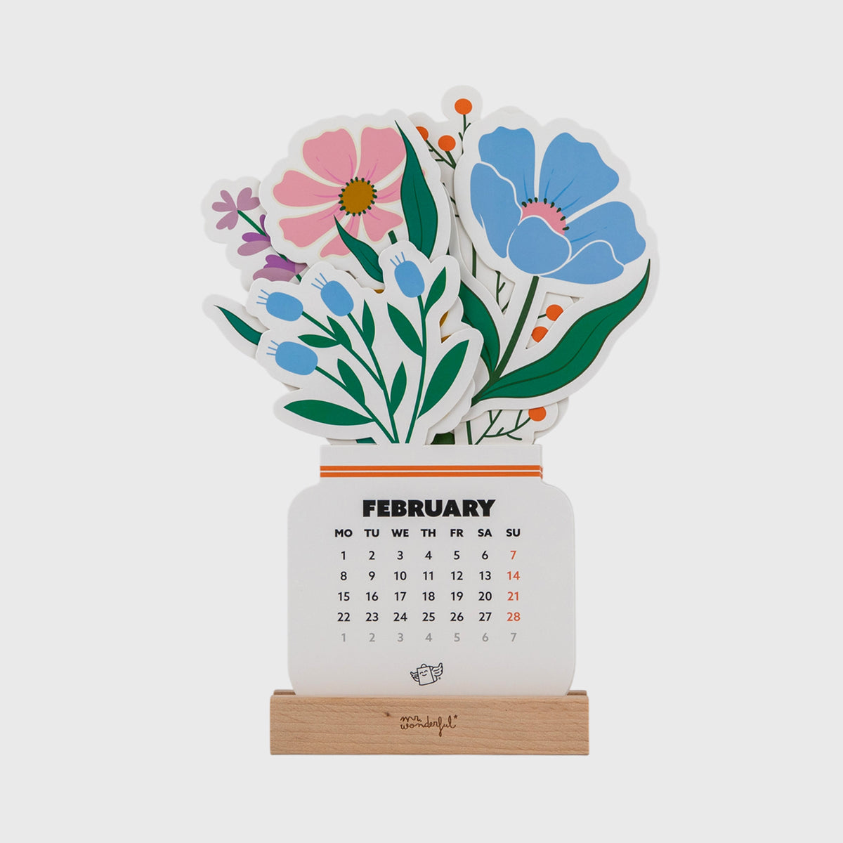 Calendário Secretária 2027 - Flores
