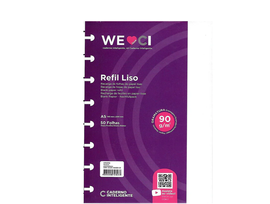 Folhas A5 Lisas Inteligentes 90g