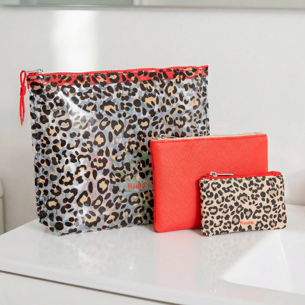 Conjunto 3 Necessaires - Leopardo